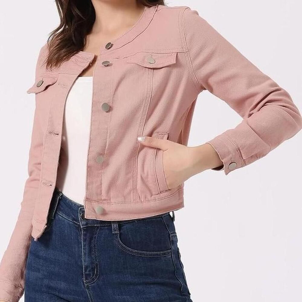 Allegra K Women's Pink Jacket - Picture 3 of 7